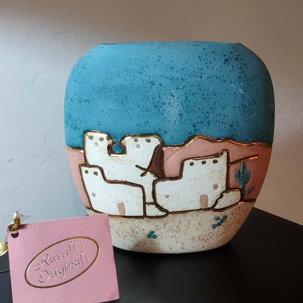 Vintage Southwestern Vase by Russell's Originals